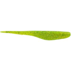 Berkley PowerBait Saltwater Bonga Shad Fishing Soft Bait (4", Chartreuse Silver Flash)