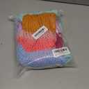 Women Crochet Knit Mini Dress Long Sleeve Colorful Mesh Cover Ups Casual Sweater Dress Summer Beach Wear (Medium)