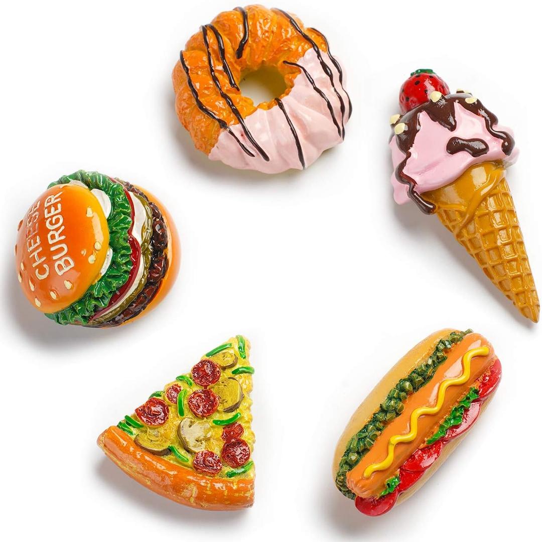 Aiuwo Refrigerator Magnets for Fridge Magnets, Cute Magnets Kitchen Decoration Kitchenware, Perfect for Refrigerators, Whiteboards, Maps and Other Magnetic Items (A-Food (5PCS))