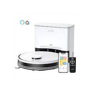 ILIFE A30 Pro Robot Vacuum and Mop, Self Emptying Station for 60 Days, 5000Pa Suction, LiDAR Navigation, No-Go Zones, 2.4G WiFi/App/Alexa/Remote Control, Roller Brush for Carpet, Hard Floors, 110V