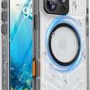 for iPhone 16 Pro Max Case Waterproof with Magsafe, Built in Camera Control [Screen Protector] [Lanyard], IP68 Military Full Body Shockproof, for Water Sports Outdoor Work, 6.9" Frosted Black