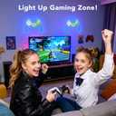 Gaming Neon Signs Controller LED Sign with Remote for Gamer Room Decor, Gamepad Shaped LED Neon Sign for Son Gamer Lovers Gifts, Game Neon Light Smile Face for Basement Bedroom Boys Man Cave Kids Teen