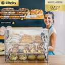 3-Tier Commercial Bakery Display Case with Removable Shelves Clear Acrylic Countertop Dessert Display Cabinet for Donuts, Cakes, Pastries