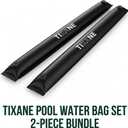 10 Ft Pool Water Bags,Upgraded 0.8mm Thicker Winter Water Tube (Double Layer 1.6mm), Pool Cover Weights for Pool Covers, 2 Pack, Black