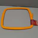 Nurge Square Embroidery Hoop - Plastic Cross Stitch Frame for Needlepoint & Embroidery - Adjustable Craft Hoop - Orange - No:4 (Large)