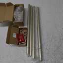 TONIAL Curtain Rods for Windows 20 to 53 Inch(1.6 to 4.4 ft), Telescoping Splicing 3/4 Single Rods 32 to 58 Inch(2.6-4.8ft), Decorative Drapery Rod with Acrylic Diamond Finial, Champagne Gold