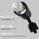 EAGLOD 12W LED Track Light Heads,Dimmable Single Circuit H Type Track Lighting Head for Accent Task,Retail,Art Exhibition Spot Lighting,120V CRI90+ 3000K Warm White 36Angle Halo Type 6 Pack (Black)