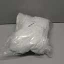 Fur Ottoman Stool, Footstool Cover, Unstuffed Ottoman Pouf Covers, Small Faux Fur Foot Stool, 20x20x12 Inches Round Poof Seat, Floor Bean Bag Chair, Foot Rest Storage for Living Room, Bedroom White