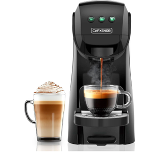 Warriors1 Single Serve Coffee Maker for Keurig K Cup, Espresso Machine for Nespresso Original, Dolce Gusto Pods, Ground Coffee, Cappuccino & Latte Coffee Machine, 20 Bar Espresso Maker, 3 Brew Sizes