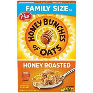  Honey Bunches of Oats Crunchy Honey Roasted Cereal 18 Ounce (Pack of 1) Box, Best By: Feb 15 26