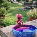Pink Alien Smoking Ashtray Multicolor 4"