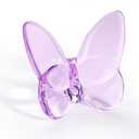 HOgardenME Glass Crystal Butterfly Ornaments Home Decoration Crafts Holiday Party, for Crystal Butterfly Figurines, Flying Butterfly Collectible Home Ornament Decor (Purple)
