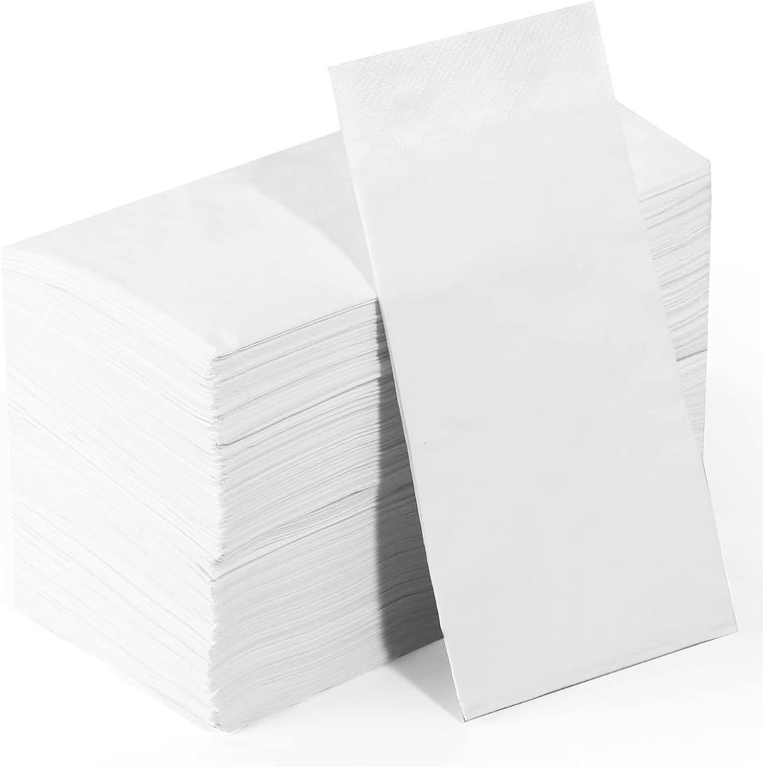 1/8 Fold 100 Pack Paper Napkins Guest Towels Disposable, Premium Quality 2-ply Dinner Napkins Disposable Soft, Absorbent, Party Napkins Wedding Napkins for Kitchen, Dinners or Events