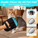 NSVNSV Pet Hair Removal Glove for Dog and Cat, Reusable Pet Hair Remover, Magic Brush Pet Hair Removal Tool, Pet Grooming Gloves for Couch, Clothing, Carpet, Furniture, Car Seats, Blue, 1pcs