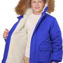 Lovekider 5-16T Boys Winter Coat Warm Puffer Kids Coats Thicken Parka Jacket with Removable Faux Fur Hood, Size 7-8