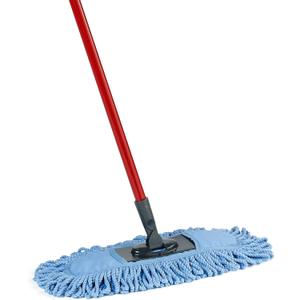 O-Cedar Dual-Action Microfiber Sweeper Dust Mop, Red