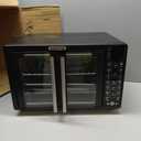 Gourmia Toaster Oven Air Fryer Combo 17 cooking presets 1700W french door digital air fryer oven 24L capacity accessories, convection rack, baking pan tray recipe book GTF7460,Large,Black