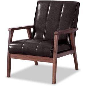 Baxton Studio BBT8011A2-Brown Living-Room-Chairs, Medium, Leather, Dark Brown Baxton Studio BBT8011A2-Brown Living-Room-Chairs, Medium, Leather, Dark Brown