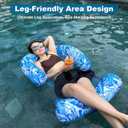 2 Pack Pool Floats Adult, Pool Lounger Float Raft Floating Chair with Leg-Rest, Adult Pool Float Chair for Swimming Pool, Beach, Lake
