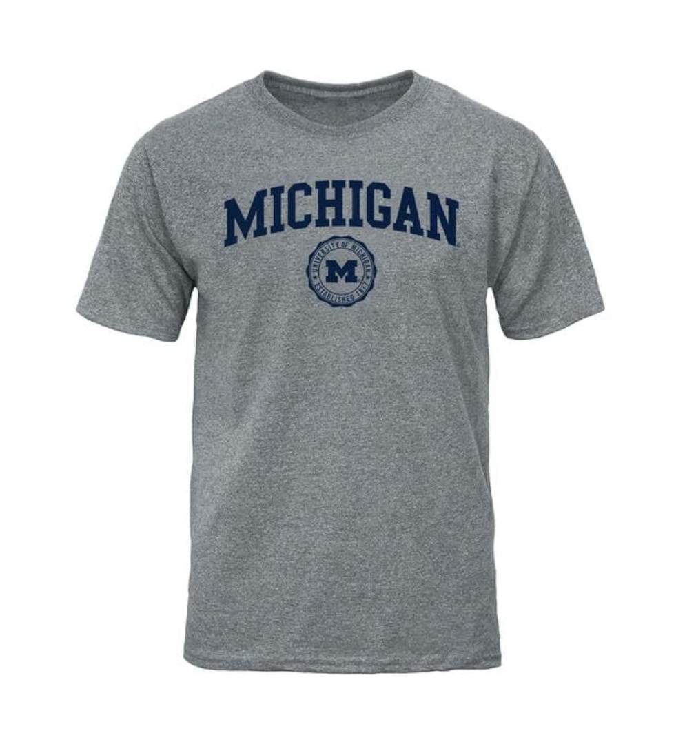 Barnesmith Short Sleeve T-Shirt, Unisex, Heritage Logo, NCAA Colleges XL