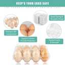 100 Packs Egg Cartons Cheap BulkPlastic for 12 Eggs, Clear Egg Cartons 3 * 4 GridsPerfect for Refrigerator Chicken Farm Markets Commercial Business Market Display