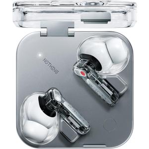 Nothing Ear (3) Wireless Earbuds Super Mic 45dB Hybrid Active Noise Cancelling Bluetooth Headphones Hi-Res 6 Mics, 12mm Dynamic Bass Boost, Dual Connect ANC Sport Ear Buds for iPhone Android, White (Small)