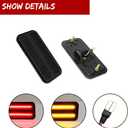 for 1970 1971 1972 1973 1974 1975 1976 1977 1978 1979 1980 1981 Pontiac Firebird Trans Am Side Marker Light Smoked Lens Amber & Red LED Lamp 5963135 5963136