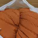 Andency Burnt Orange King Size Comforter, Boho Terracotta Soft Warm Bedding Comforter Sets for King Bed, 3 Pieces Rust Chevron Tufted Aesthetic Microfiber Lightweight Comforter Set