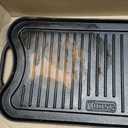 Viking Griddle, 20 Inch Reversible Cast Iron Grill Pan, Pre-Seasoned, Oven Safe, Induction Ready, Black