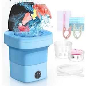 Folding Washing Machine, 11L Mini Washing Machine with 3 Cleaning Modes, Suitable for Baby Clothes, Underwear, Socks, Portable Washing Machine Folding Design Suitable for Apartments, Camping & Travel