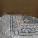 Area Rugs for Living Room 10x14 - Extra Large Machine Washable Vintage Oriental Soft Rug, Low Pile Thin Carpet with Non Slip Backing for Bedroom, Dorm, Dining Room, Indoor House, Office (Gray Green/Brick)