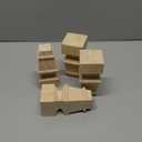 T Tulead 4PCS Unfinished Bun Feet Wood Furniture Legs 4.72"  2.2" Sofa Wooden Feet Replacement for Cabinet Bed Couch