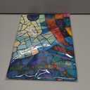 Christmas Garden Flags for Outside Winter Snowman Large Yard Flag, Stained Glass Style Seasonal Farmhouse Winter Xmas Holiday Outdoor Decor 28x40 Inch Double Sided