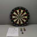 LinkVisions Dartboard with Staple-Free Bullseye, 18g Steel Tip Darts Set,12 Steel Tip Darts 18g, Dartboard Mounting Kits Included