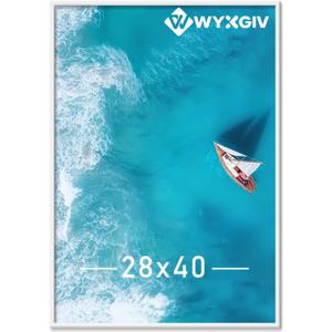 White 28x40 Picture Frame Lightweight yet Durable Frame Wall Hanging