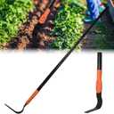 Small Garden Hoe with 71" Long Handle, L Shaped Gardening Weeding Tools with Three-Sided Sharp Blades, Hula Garden Hoe, Lightweight Weed Puller Tool for Trenching, Weeding, Loosening, Crack Weeder