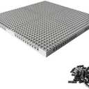 4pcs Brick 16x16 Classic Baseplate Building Plates for Building Bricks 65803 You Can Freely Put Together VariousBackground Boards to Make Pixel Paintings and Wall Displays (Gray)