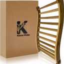 2026 Upgraded Premium Red Cedar Wood Sauna Backrest, Sauna Accessories with Non-Slip Pad, S-Shaped Ergonomic Design, Sauna Chair with Backrest, for Infrared Sauna and All Barrel Saunas, Handmade, 21"