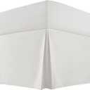 14 Inch Drop Bed Skirt King Size, Microfiber Tailored Style Bedskirt Elegant Pleated Design Platform King Bed Skirt, White