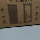 Upgraded Pet Screen Door,Fits Door Opening Size 34''x 83'',Thickened Cat Resistant Mesh Screen Door for Living Room,Kitchen,Bedroom,Cat Proof Screen with Zipper Closure.(U-Type,Black)