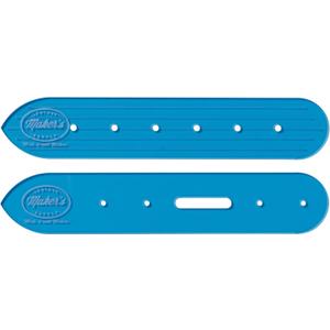 Weaver Leather Supply Belt End Acrylic Leather Templates Set of 2, Blue, Strap Layout Tool with Precise Punched Holes for Belts, Bags, and More, Blue