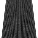 Indoor Outdoor Door Mat, 6 x 2' Doormat for Entryway, Rubber Backing Non Slip Front Door Mat Outside Entrance, Super Absorbent Commercial Floor Mat for Home Office (Dark Grey Striped)