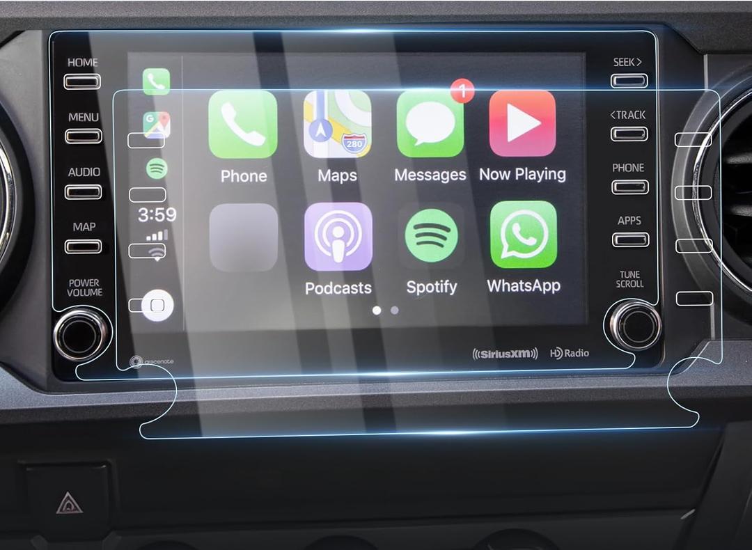 Karltys [Upgrade] 2 Pack 2020-2023 Toyota Tacoma 8 Inch Screen Protector[No Glare & Fingerprint] for Models SR5/Trail/TRD/Limited Touchscreen, 9H Tempered Glass Navigation Screen Cover