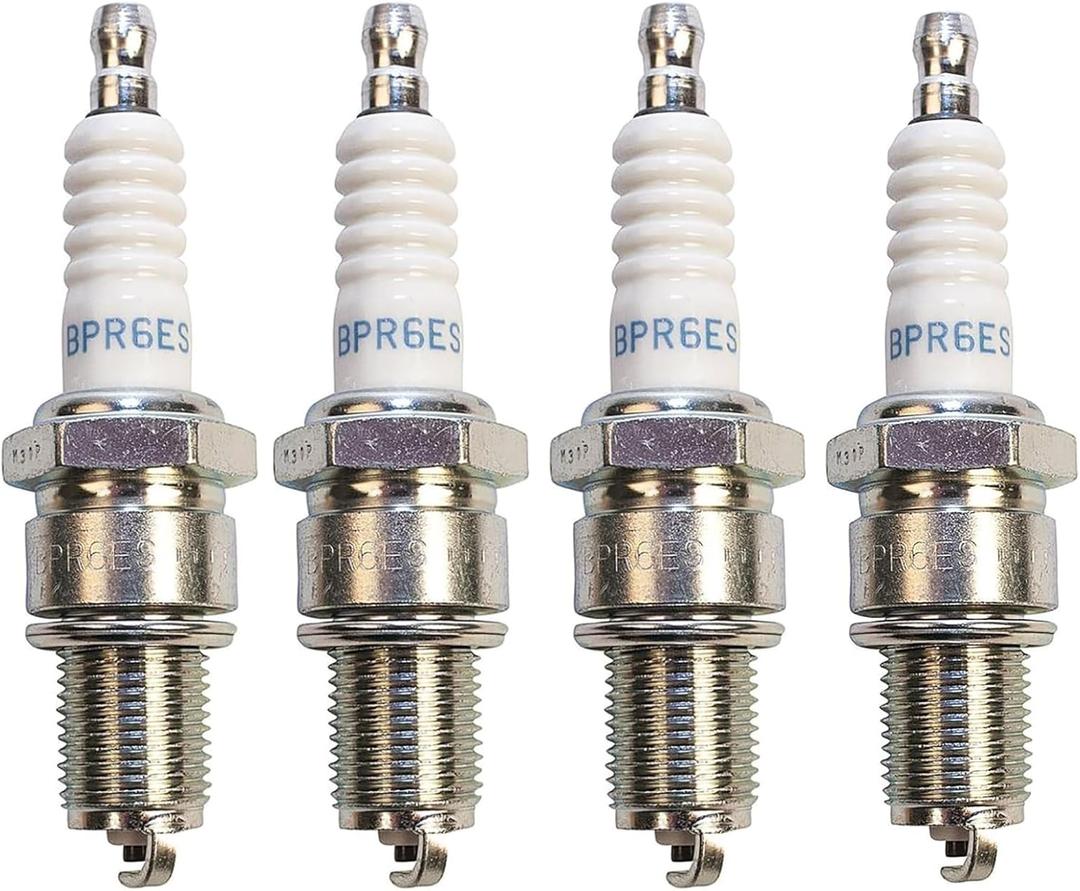 BPR6ES Spark Plug for Honda Motorcycle Engines & Other Small Engines (4 Pack)