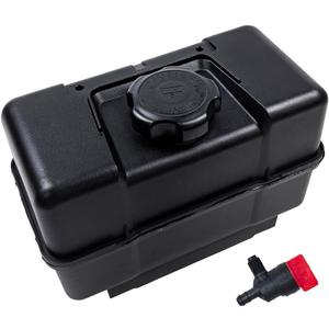 691993 Fuel Tank 4 Quart w/ Shut Off Valve & Fuel Cap | Fit for Briggs & Stratton Lawnmower Remote Mounting, Lawn Garden Equipment Engines, Snow Blower, Tiller, Log Splitter | OE# 691993 493337 490572