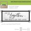 TQianJiang And So Together They Built A Life They Loved Above Bed Wall Decor 24"X10" for Master Bedroom Over Bed Sign Large Wood Framed Wall Hanging Art (Black)