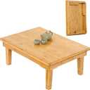 Foldable Bamboo Table,Japanese-Style Household Square Low,Computer Table,Tea Table,Coffee Table,Low Dining Table