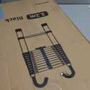 Telescopic Ladder, 10.5FT RIKADE Aluminum Telescoping Ladder with Non-Slip Feet and Stable Hook, Portable Extension Ladder for Household and Outdoor Working, 330lb Capacity (Black)