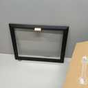 SNTD Bread Box for Kitchen Countertop, Airtight Homemade Bread Storage Container with Adjustable Vent Holes, Bamboo Cutting Board (Black, L)