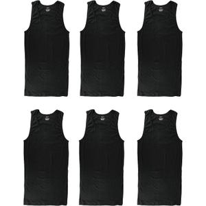 Gelante 6 Packs 100% Cotton Athletic Men's Basic Tank Top (3X-Large, Black)